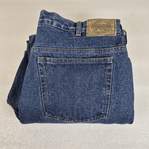 Cabela's Jeans Men's 38 x 30 Flannel Lined Straight Leg Medium Wash Denim Pants - Picture 10 of 10